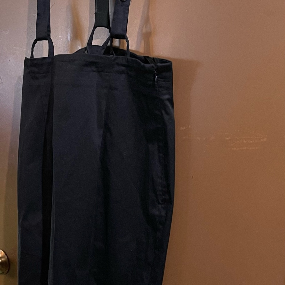 Newport News Black Skirt with Removable Suspenders